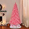 Puleo International 6.5' Pre-Lit Fashion Pink Artificial Christmas Tree with 300 UL-Listed Clear Incandescent Lights