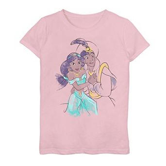 Disney's Aladin Princess Jasmine and Prince Ali Together Girls 7-16 Graphic Tee