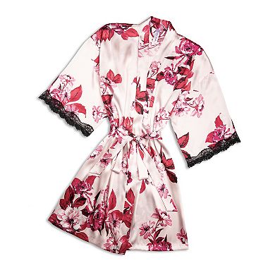 Women's Lilac+London Satin Wrap Robe