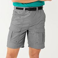 Croft & Barrow Men's Belted Cargo Shorts (light gray in select sizes)
