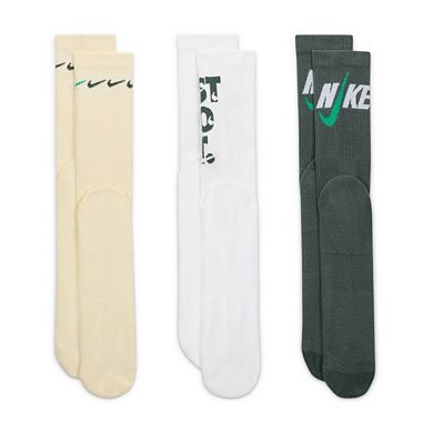 Men's Nike Everyday Plus Cushioned 3-Pack Crew Socks