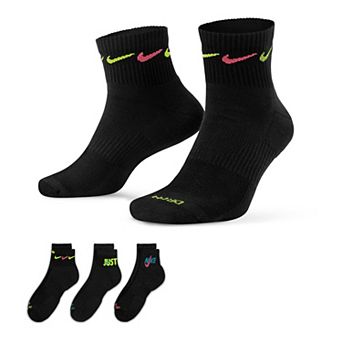 Men's Nike 3-pack Just Do It Everyday Plus Cushion Ankle Training Socks