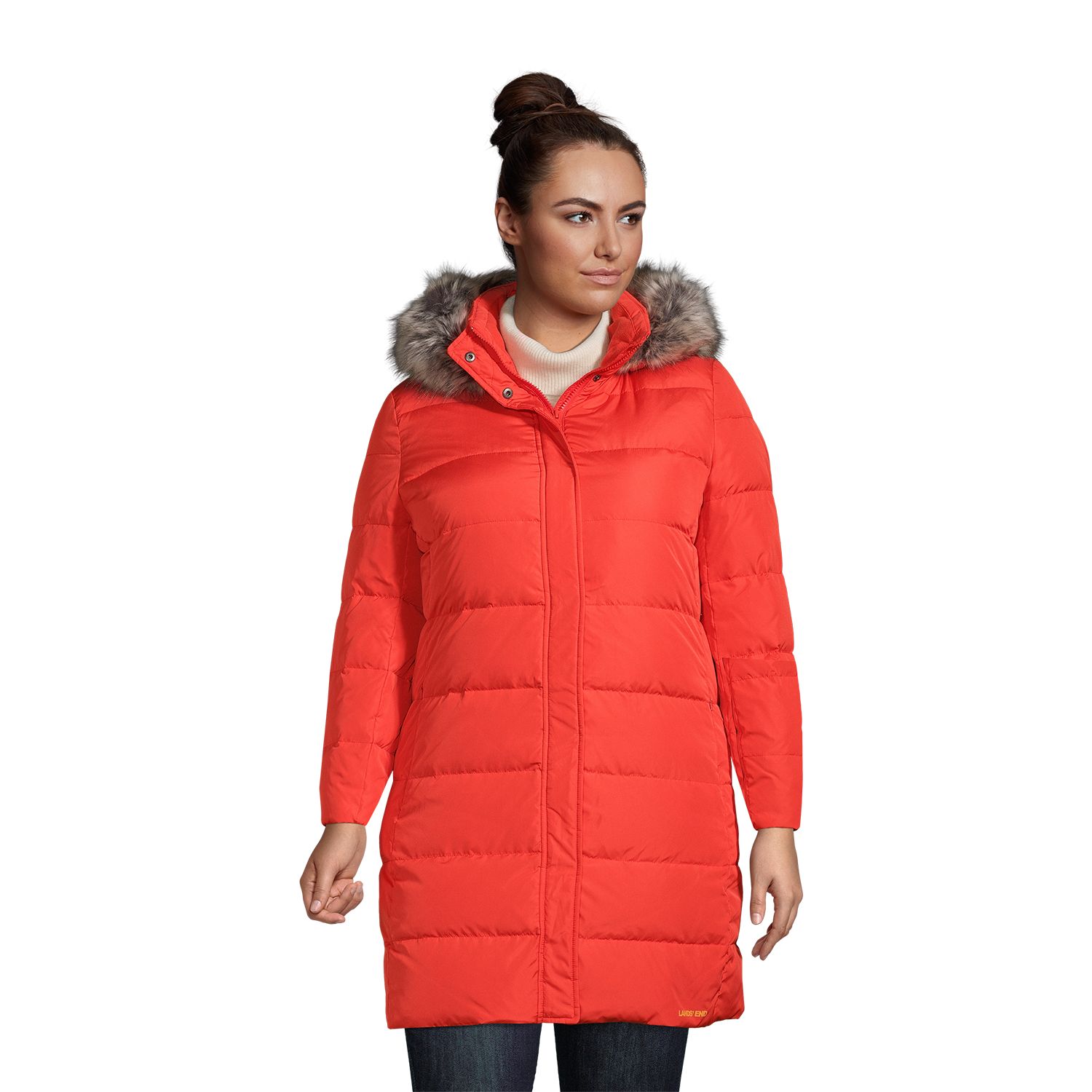 orange parka womens