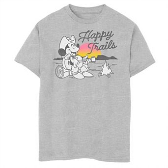 Disney's Mickey Mouse Boys 6-20 Happy Trails Color Pop Sunset Camping Graphic Tee