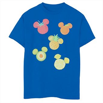 Disney's Mickey Mouse Boys 6-20 Fruit Head Collage Graphic Tee