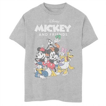 Disney's Mickey And Friends Boys 6-20 Vintage Group Portrait Graphic Tee