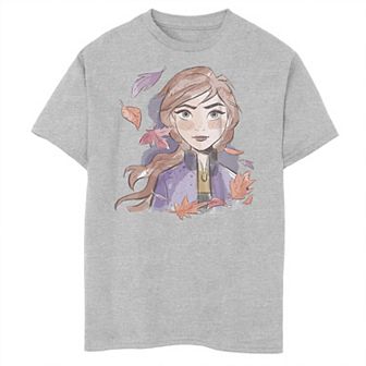 Disney's Frozen Anna Boys 8-20 Face Watercolor Graphic Tee