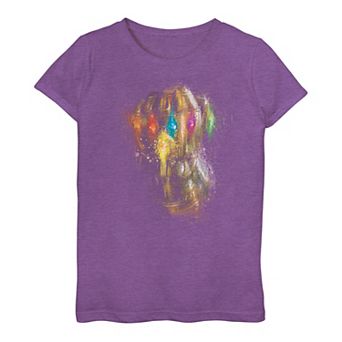 Girls 7-16 Marvel Avengers Endgame Gauntlet Painting Tee