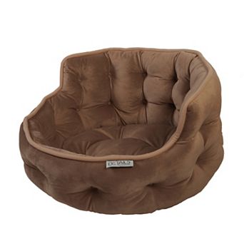 Precious Tails Plush Mini Tufted Velvet Round Pet Bed