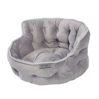 Precious Tails Plush Mini Tufted Velvet Round Pet Bed