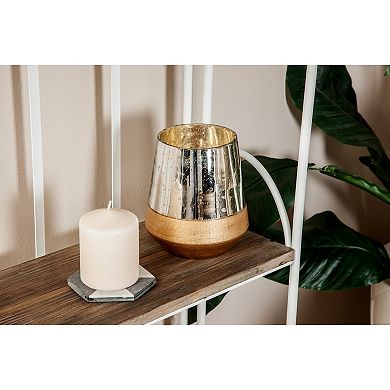 Stella & Eve Textured Gold Glass Candle Holder