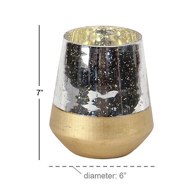 Stella & Eve Textured Gold Glass Candle Holder