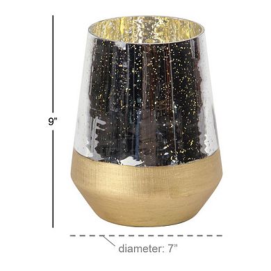 Stella & Eve Textured Gold Glass Candle Holder