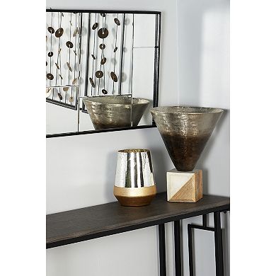 Stella & Eve Textured Gold Glass Candle Holder