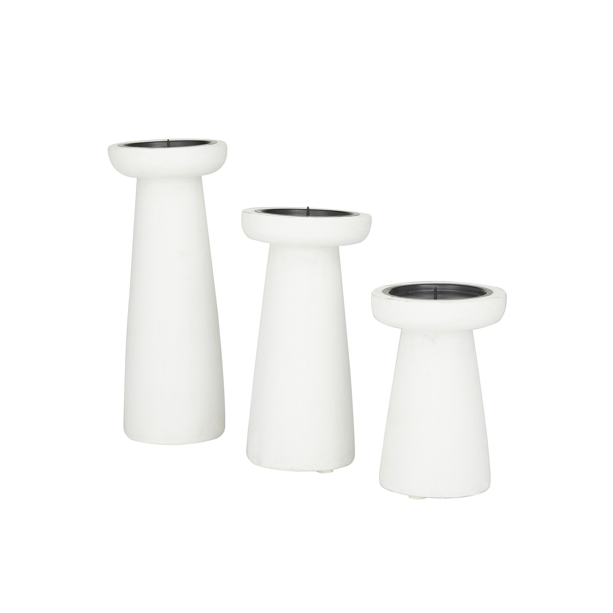 Stella & Eve CosmoLiving by Cosmopolitan Candle Holder, White