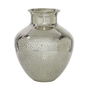 Stella & Eve Silver Finish Decorative Vase Floor Decor