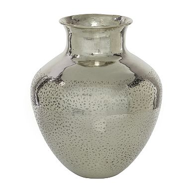 Stella & Eve Silver Finish Decorative Vase Floor Decor