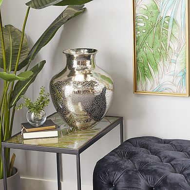 Stella & Eve Silver Finish Decorative Vase Floor Decor