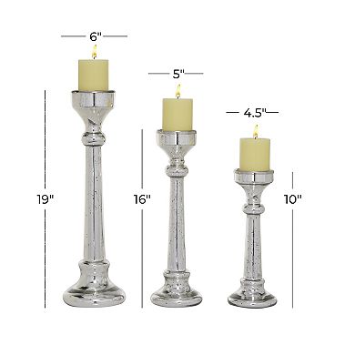 Stella & Eve Distressed Stick Candle Holder Table Decor 3-piece Set