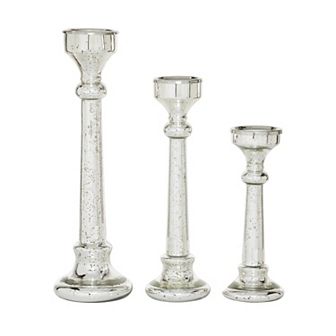 Stella & Eve Distressed Stick Candle Holder Table Decor 3 pc Set