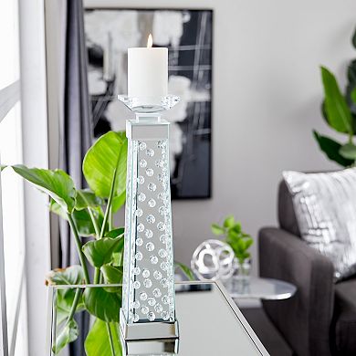 Stella & Eve Clear Pedestal Candle Holder Floor Decor