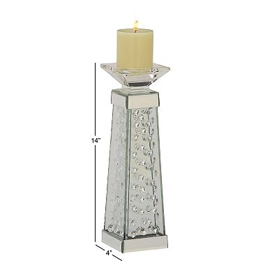 Stella & Eve Clear Pedestal Candle Holder Floor Decor