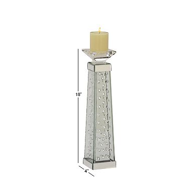 Stella & Eve Clear Pedestal Candle Holder Floor Decor