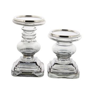 Stella & Eve Translucent Candle Holder Table Decor 2 pc Set