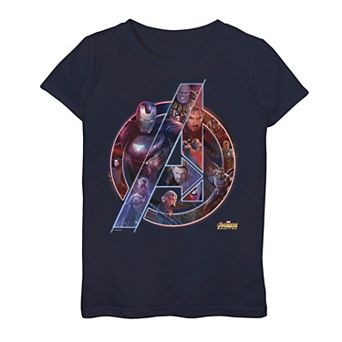 Girls 7-16 Marvel Avengers Infinity War Neon Team Graphic Tee