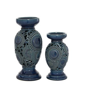 Stella & Eve Floral Candle Holder 2 pc Set