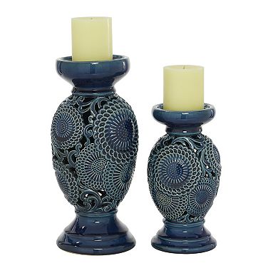 Stella & Eve Floral Candle Holder 2-Piece Set