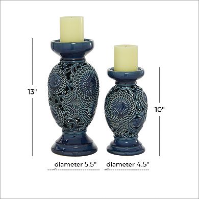 Stella & Eve Floral Candle Holder 2-Piece Set