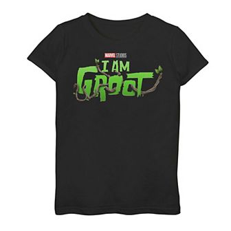 Girls 7-16 Marvel I Am Groot Logo Graphic Tee