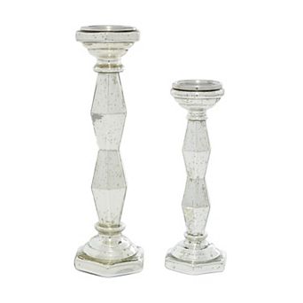 Stella & Eve Glass Candle Holder 2 pc Set