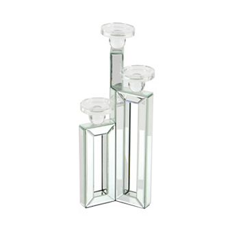 Stella & Eve Silver Mirrored Candle Holder
