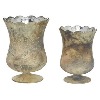 Stella & Eve Earthy Antique Candle Holder 2 pc Set