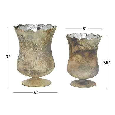 Stella & Eve Earthy Antique Candle Holder 2-Piece Set