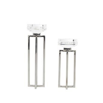 Stella & Eve Stainless Steel Candle Holder 2 pc Set
