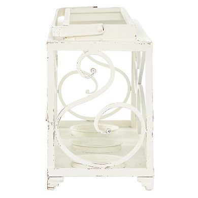 Stella & Eve White Metal Candle Holder