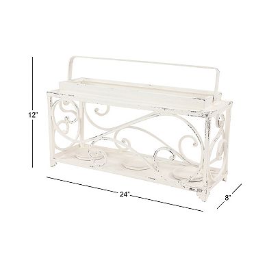 Stella & Eve White Metal Candle Holder