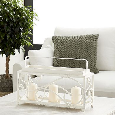 Stella & Eve White Metal Candle Holder