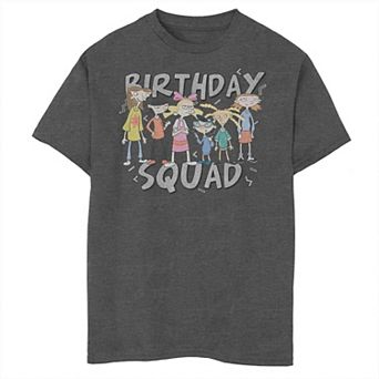 Boys 8-20 Nickelodeon Hey Arnold Birthday Squad Group Shot Graphic Tee
