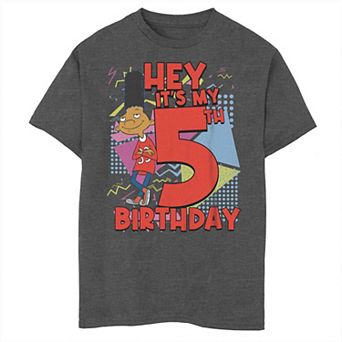 Boys 8-20 Nickelodeon Hey Arnold Gerald 5th Birthday Graphic Tee