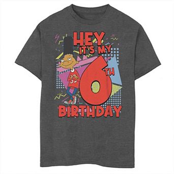 Boys 8-20 Nickelodeon Hey Arnold Gerald 6th Birthday Graphic Tee