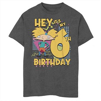 Boys 8-20 Nickelodeon Hey Arnold 6th Birthday Graphic Tee