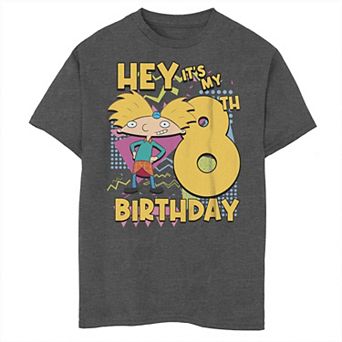 Boys 8-20 Nickelodeon Hey Arnold 8th Birthday Graphic Tee