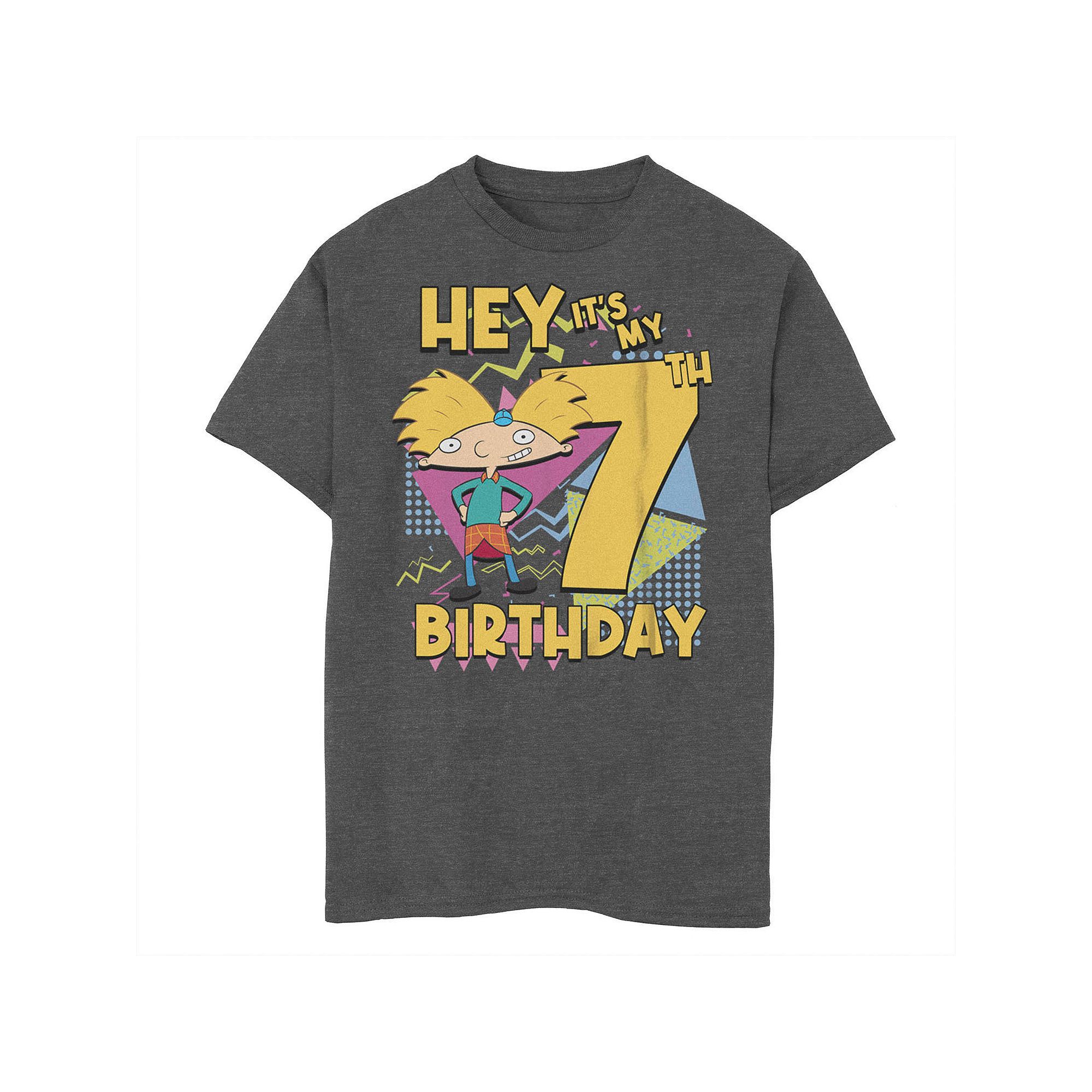 Boys 8-20 Nickelodeon Hey Arnold 7th Birthday Graphic Tee, Boys, Size: XS,