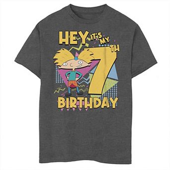 Boys 8-20 Nickelodeon Hey Arnold 7th Birthday Graphic Tee