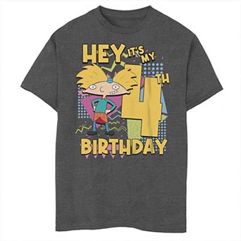 Boys 8-20 Nickelodeon Hey Arnold 4th Birthday Graphic Tee