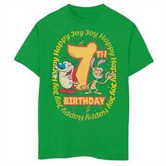 Boys 8-20 Nickelodeon Ren & Stimpy 7th Birthday Graphic Tee